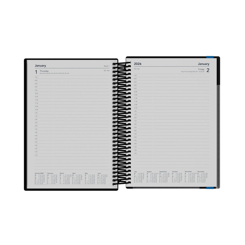 Delta - A5 Day-To-Page with Appointments Mid/Academic Year Planner 2025-2026